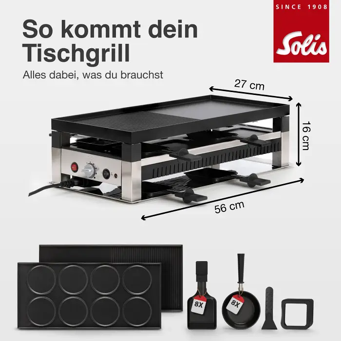 Solis Raclette Tischgrill 5in1 8 Personen Bild 2