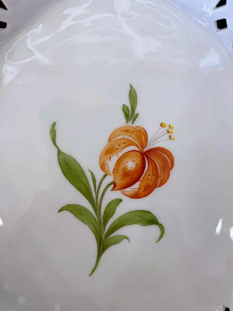 Nymphenburger Porzellanmanufaktur Durchbruchkorb 19,4 cm lang Bild 2