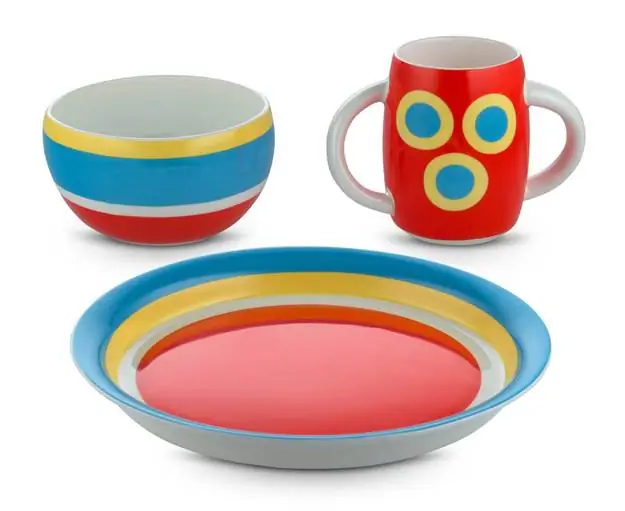 Alessi Kindergeschirr Alessini 3 Teile im Geschenkkarton con Centrici AM39S2 Bild