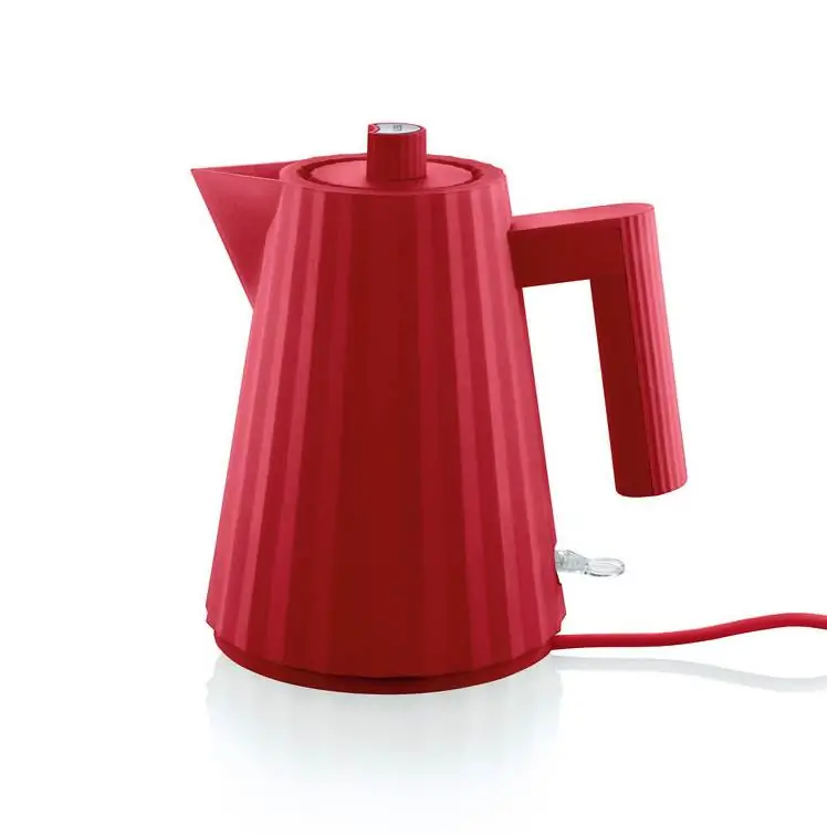 Alessi Plisse elektrischer Wasserkocher rot klein Bild