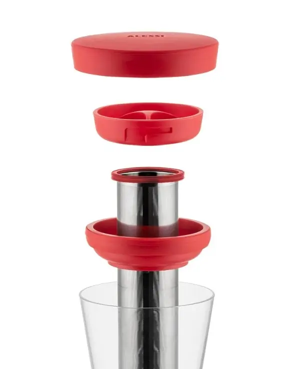 Alessi Mazagran Kaffeekanne rot Bild 2