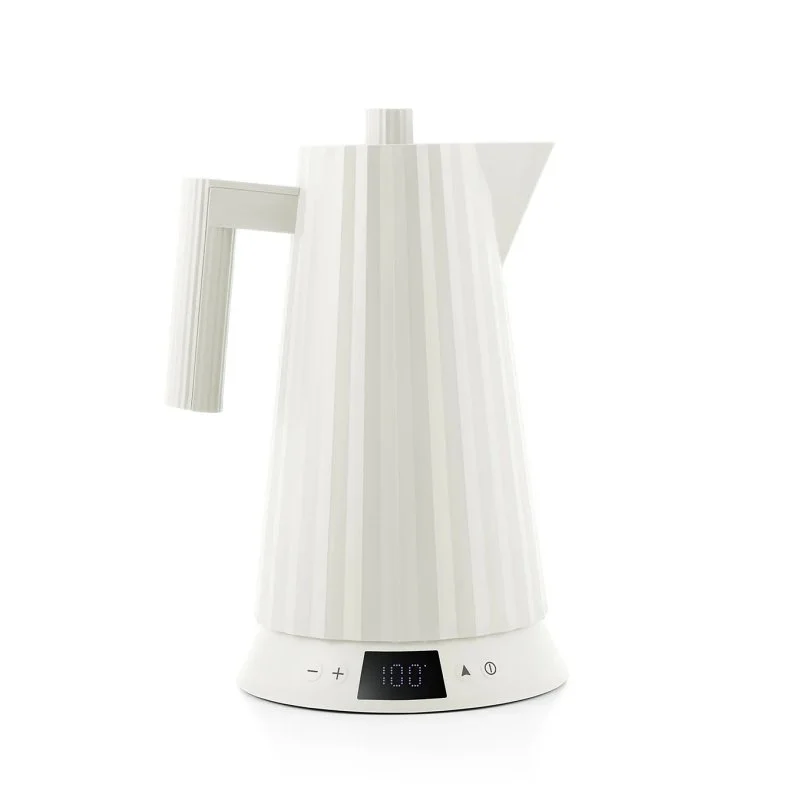 Alessi Plisse elektrischer Wasserkocher mit Temperaturregelung weiss MDL21 W Bild