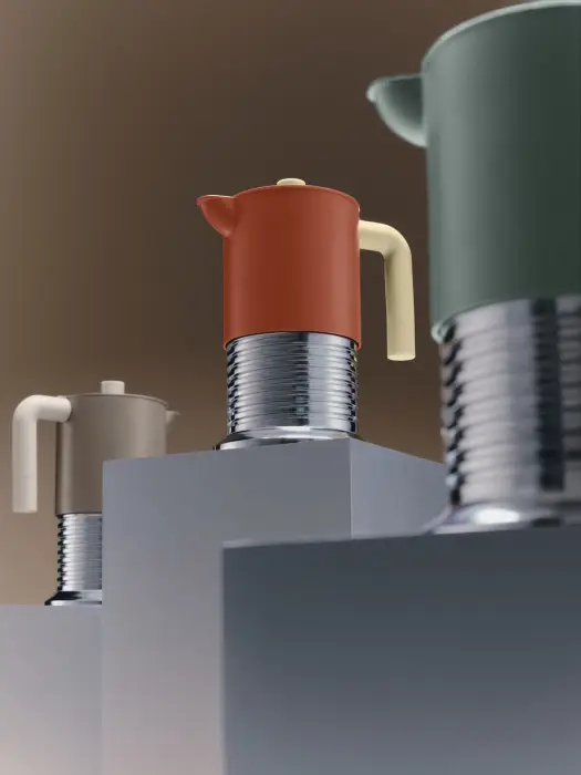 Alessi Espressokocher Vite 3 Tassen braun Bild 2