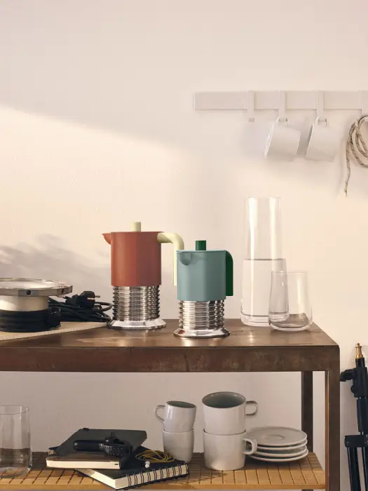 Alessi Espressokocher Vite 6 Tassen braun Bild 2