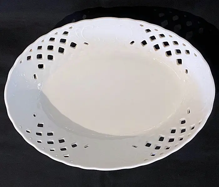 Hutschenreuther Maria Theresia weiss Brotkorb oval durchbrochen 25,5 cm Bild 2