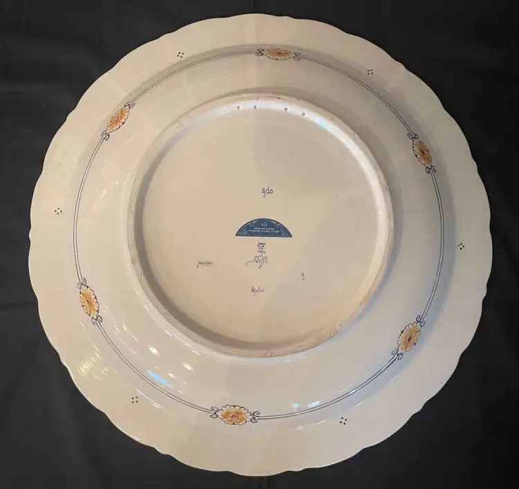 Royal Delft De Porceleyne Fles Prunkschale Wandteller polychrom 55 cm limitiert Bild 2