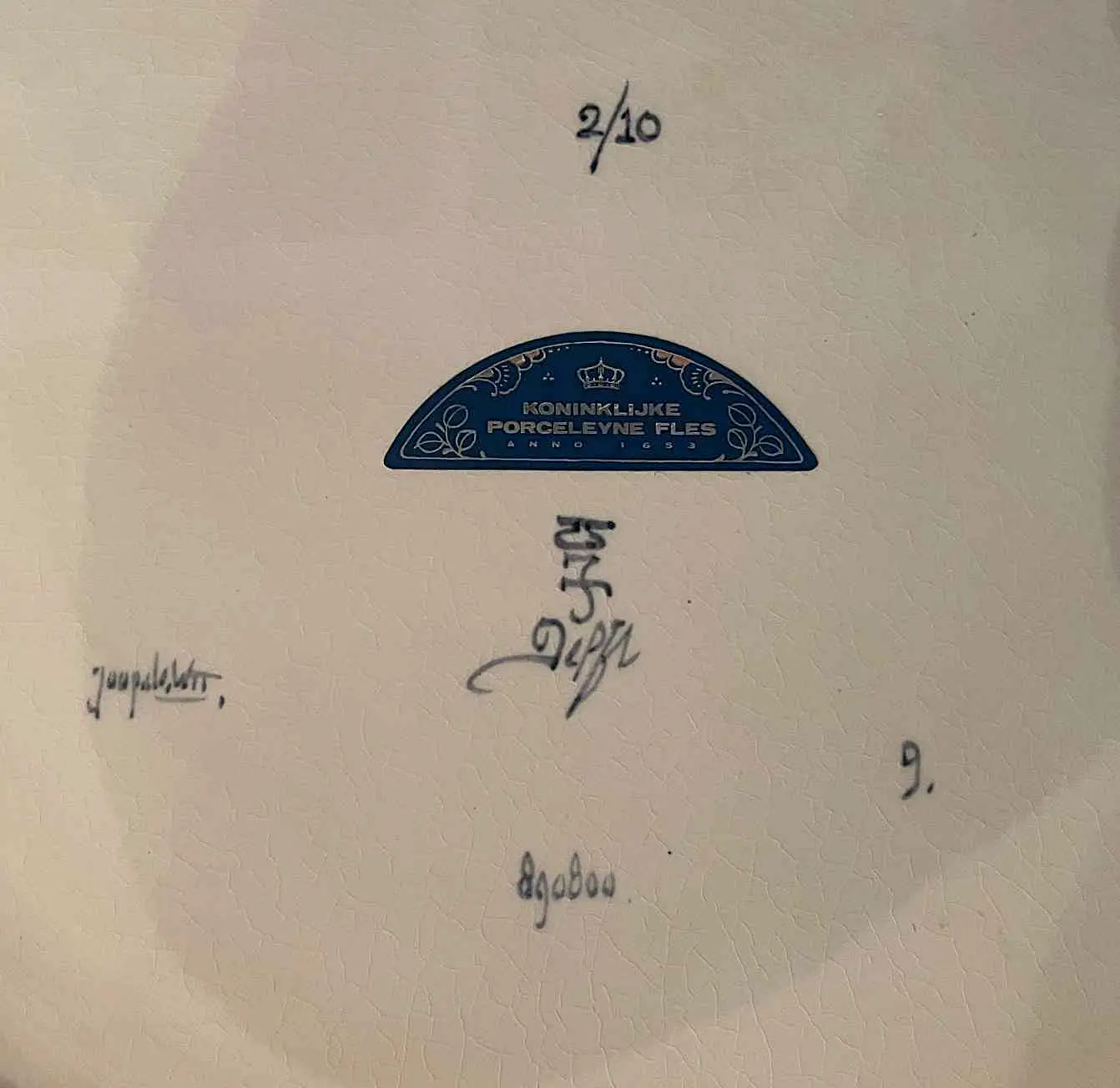 Royal Delft De Porceleyne Fles Prunkschale Wandteller polychrom 55 cm limitiert Bild 2