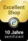 Trusted Shops Excellent Shop, 10 Jahre zertifiziert