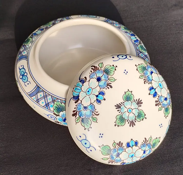 Royal Delft De Porceleyne Fles Schmuckdose Delfter hellblau-blau-grün 18 cm Bild 2